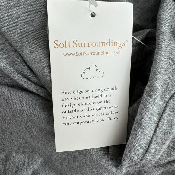 Soft Surroundings Alexandra Jersey Dress 1X Gray Asymmetric NWT DR-1613 - Picture 8 of 9